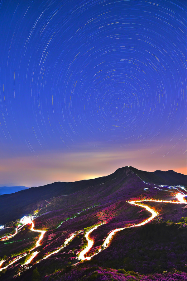 산청 황매산 궤적. [산청군 제공]