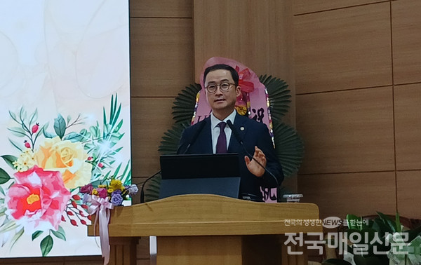 21일 오전 경기 수원시 팔달구 효원로에 소재한 가정연합 수원대교회에서 오상진 대교회장의 취임식이 열렸다.