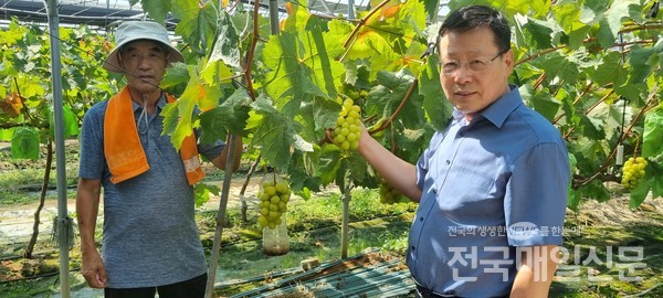 좌측부터 광영농장 구종서 대표, 신우용 점동농협 조합장.